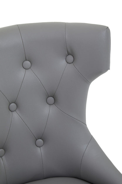 Walson Grey Leather Effect Home Office Chair