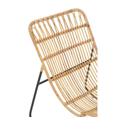 Manado Rattan Chair And Footstool Set