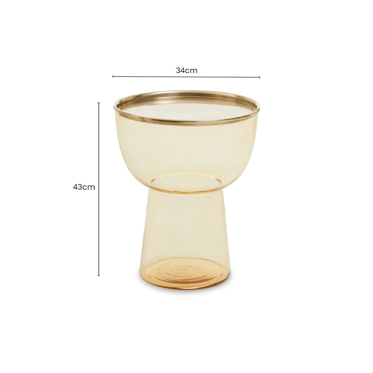 Martini Amber Glass Side Table