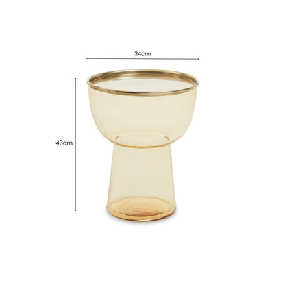 Martini Amber Glass Side Table