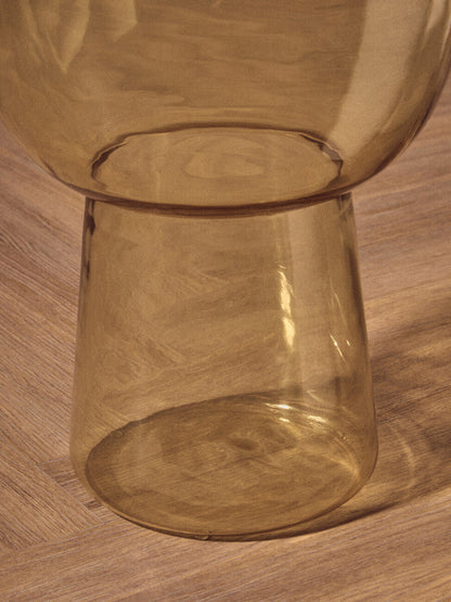 Martini Amber Glass Side Table