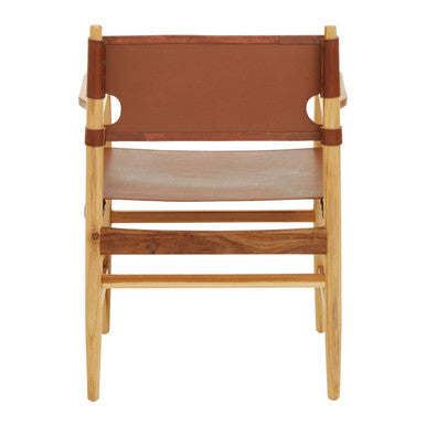 Kendari Antique Brown Leather Chair