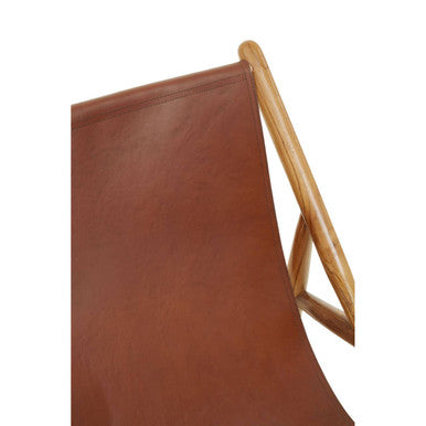 Kendari Antique Dark Brown Leather Chair