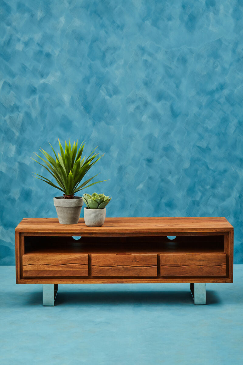 Simla Acacia Wood Media Unit