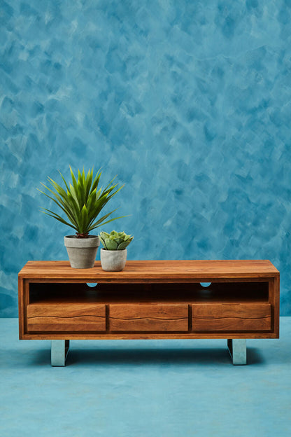 Simla Acacia Wood Media Unit