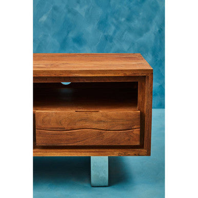Simla Acacia Wood Media Unit