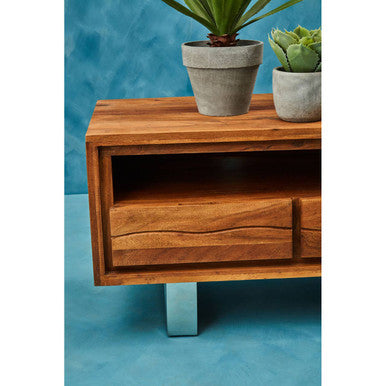 Simla Acacia Wood Media Unit
