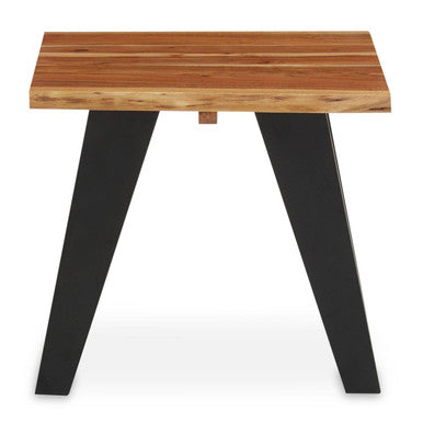 Surax Acacia Wood with Black Legs Side Table