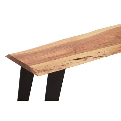 Surax Acacia Wood with Live Edge Bench