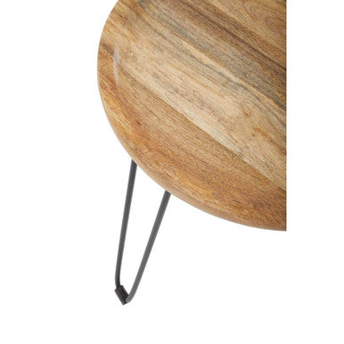 Boho Natural Mango Wood Small Side Table