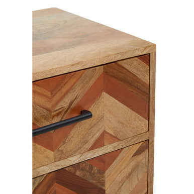 Boho Five Drawer Mango Wood Chest