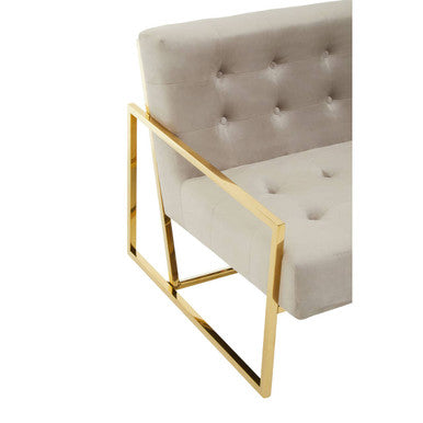 Azalea Two Seat Mink Velvet Sofa
