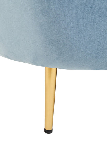 Yasmeen 3 Seat Aqua Blue Velvet Sofa