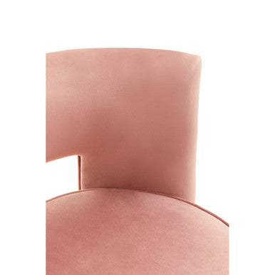 Yasmeen Pink Velvet Swivel Chair