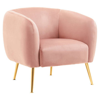 Yasmeen Pink Velvet Armchair