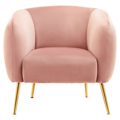 Yasmeen Pink Velvet Armchair