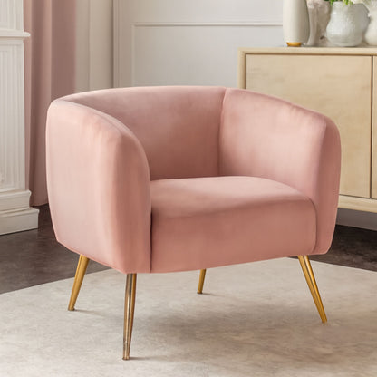 Yasmeen Pink Velvet Armchair