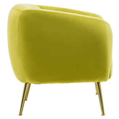 Yasmeen Olive Velvet Armchair