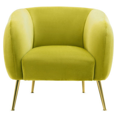 Yasmeen Olive Velvet Armchair