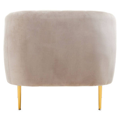 Yasmeen Mink Velvet Channel Detail Armchair