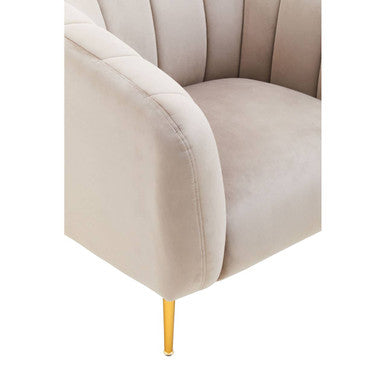Yasmeen Mink Velvet Channel Detail Armchair