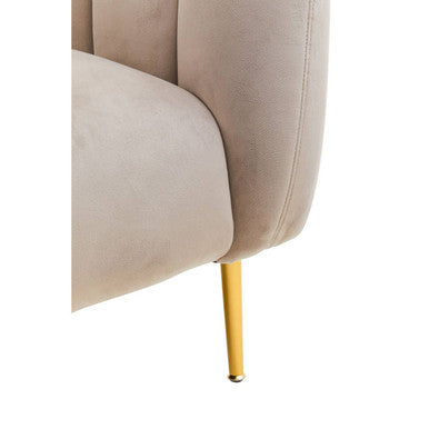 Yasmeen Mink Velvet Channel Detail Armchair