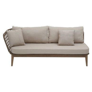 Opus Woven Rope Chaise Longue with Cushions