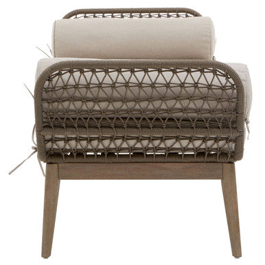 Opus Rope Woven Longue Bench with Cushions