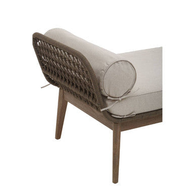 Opus Rope Woven Longue Bench with Cushions