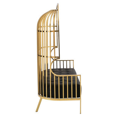 Eliza Gold Dome Cage Two Seat Sofa