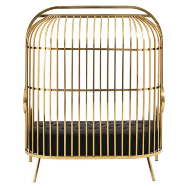 Eliza Gold Dome Cage Two Seat Sofa