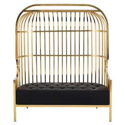 Eliza Gold Dome Cage Two Seat Sofa