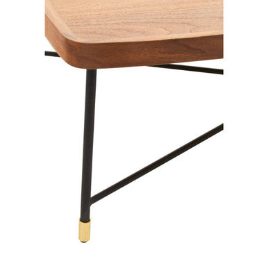 Doha Coffee Table With Cross Metal Legs