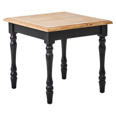 Kensington Townhouse Antique Grey Oak Wood Top Side Table