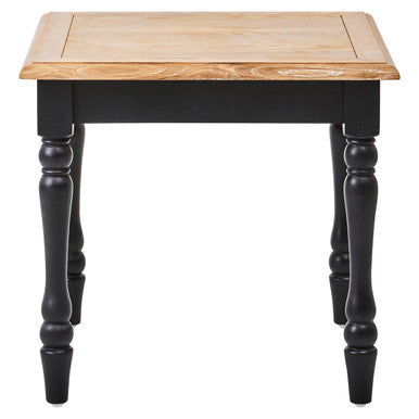 Kensington Townhouse Antique Grey Oak Wood Top Side Table
