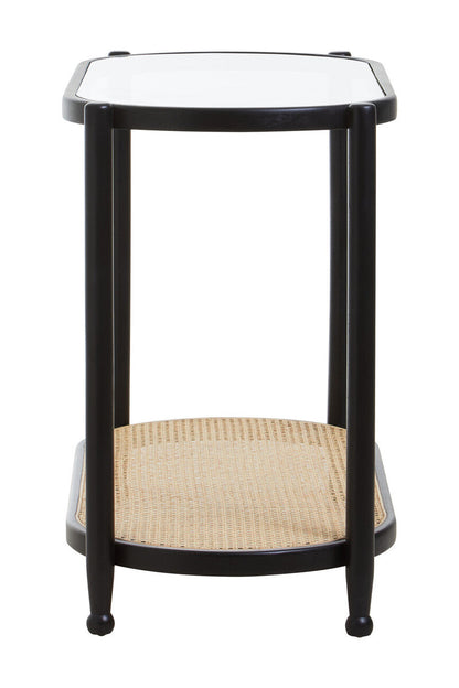 Cebu Rattan and Glass 2 Tier Console Table