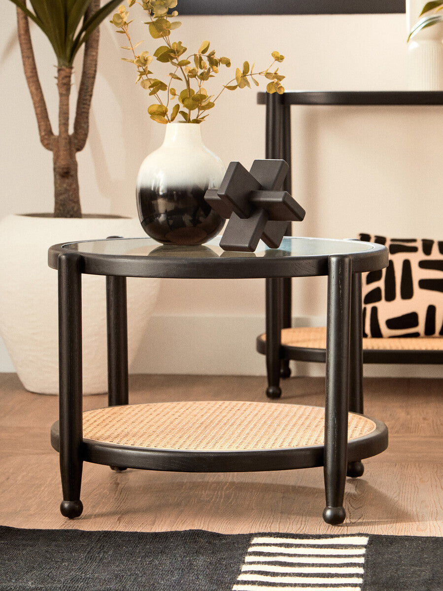 Cebu Rattan and Glass Coffee Table