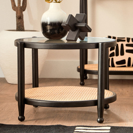 Cebu Rattan and Glass Coffee Table