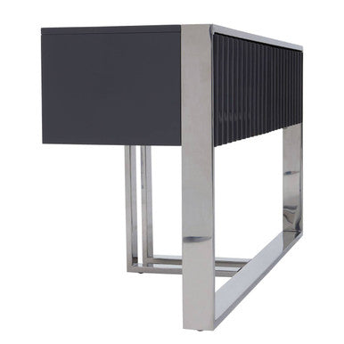 Genoa Grey Gloss Finish Console Table