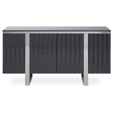 Genoa Four Door Grey Gloss Finish Sideboard