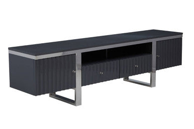 Genoa Grey Gloss Finish Media Unit