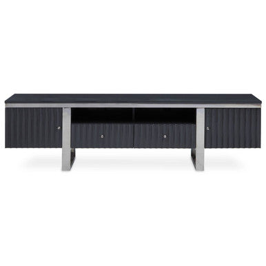 Genoa Grey Gloss Finish Media Unit