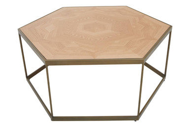 Grenoble Hexagonal Oak Veneer Coffee Table