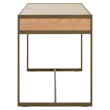 Grenoble Oak Veneer 2 Drawer Desk