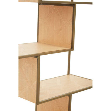Grenoble Brushed Brass Multi Tier Shelving Unit