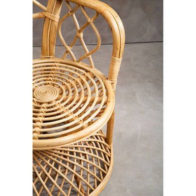 Java Natural Rattan Curved Chair