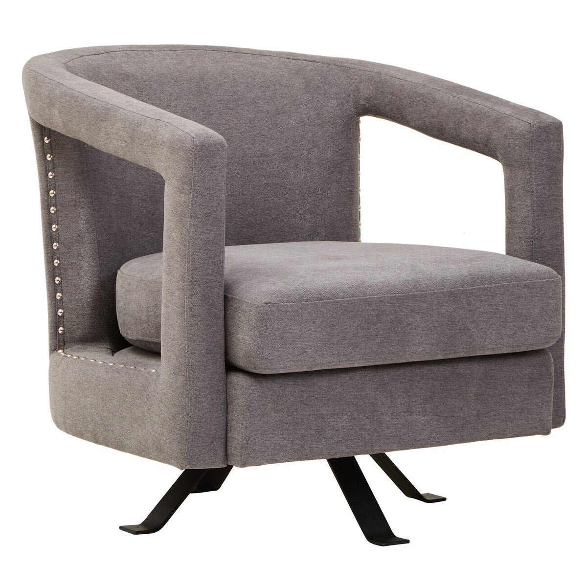 Hestia Ash Velvet Swivel Chair