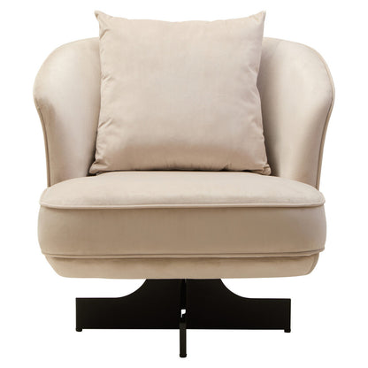 Hale Cream Velvet Swivel Chair