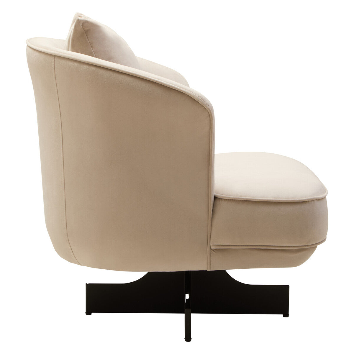 Hale Cream Velvet Swivel Chair
