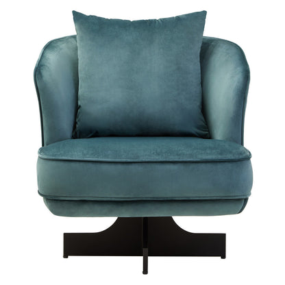 Hale Azure Velvet Swivel Chair